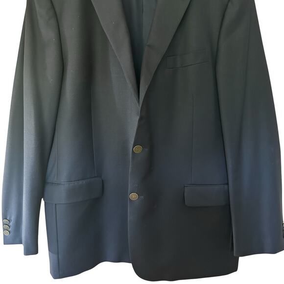 HICKEY FREEMAN Men’s 100% Wool Navy Milburn II Blazer Sport Coat Jacket Sz. 48L - Picture 3 of 13